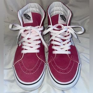 Raspberry Red Vans Sk8 High Women's 8.5 Men's 7
